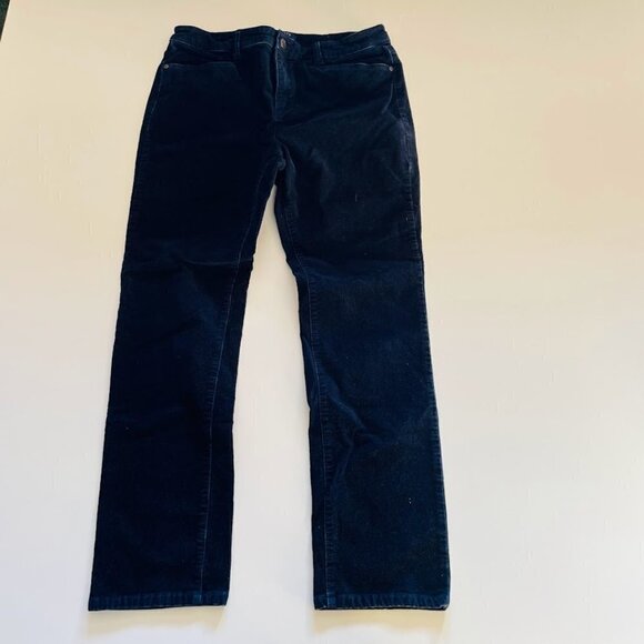 Talbots Pant Trouser Straight Leg Navy Blue Corduroy Simply Flattering Classic - Picture 1 of 9